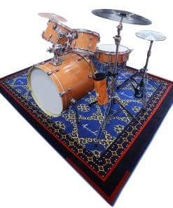 Tapete de Tambor Azul Aucuda 6x6.6 ft Tapete para Tambor