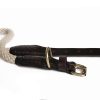 Collar para Perro de Alvalley de Cuerda y Cuero con Hebilla
