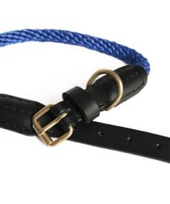 Collar para Perros Alvalley de Cuerda y Cuero con Hebilla -