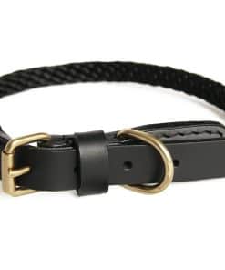 Collar para Perros Alvalley de Cuerda y Cuero con Hebilla -