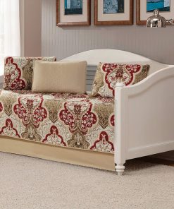 Juego de Colcha de Lujo de 5 Piezas para Cama de Día con