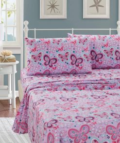 Juego de Sábanas Rosa, Morado, Lavanda y Azul Turquesa para