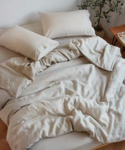 Set de Sábanas de Lino Francés Orgánico Lavado con Piedra