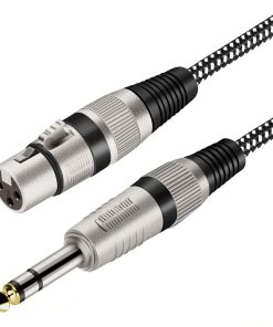 Cable XLR Hembra a 1/4 de Pulgada TRS de KINXIYU 30 FT,