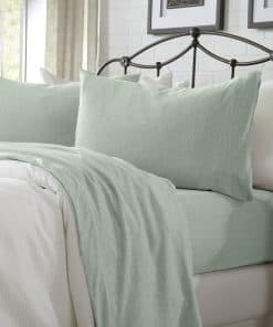 Juego de Sábanas King de 4 Piezas en Jersey Verde de Mezcla