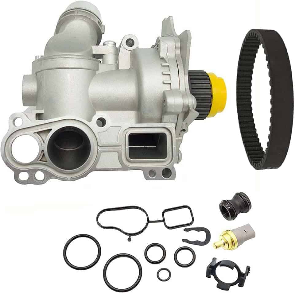 Bomba de Agua de Aluminio con Correa Compatible con Audi A3
