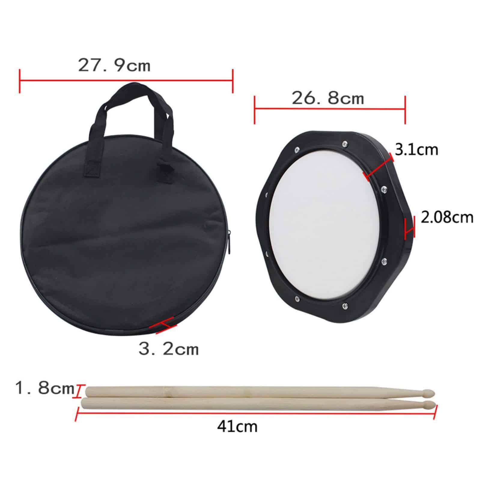 Pad de Tambor, Tambor Portátil de 10 Pulgadas de Plástico - Imagen 5