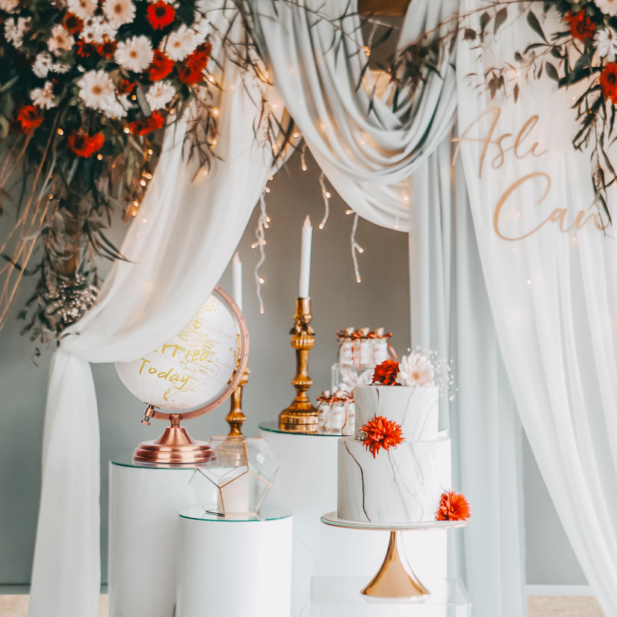 Globo Terráqueo Dorado y Blanco de 8" - Libro de Visitas de - Imagen 8