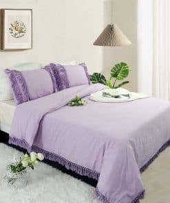 Juego de funda nórdica 3Pcs (1 funda nórdica + -Lavanda Mora