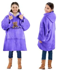 Manta con capucha portátil Solaris para -Morado