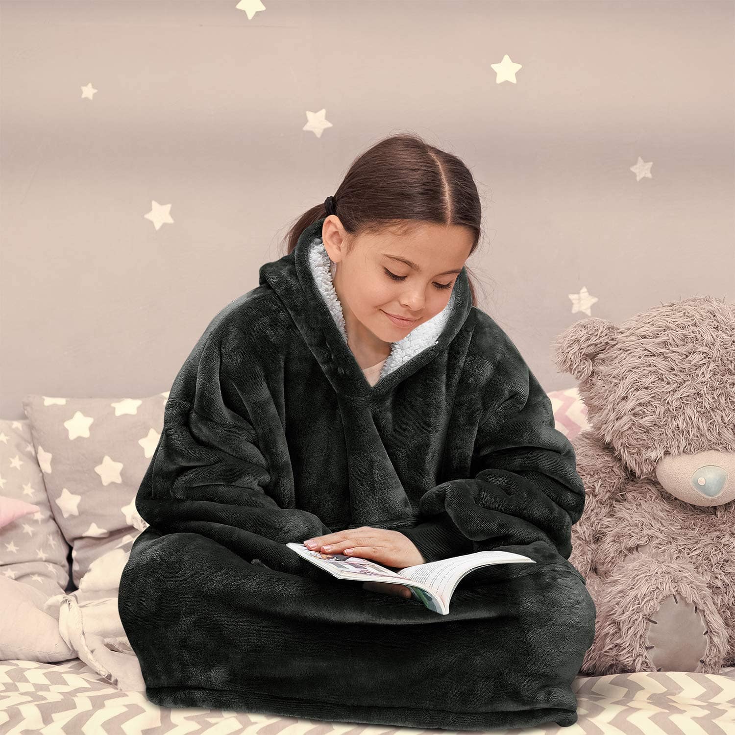 Manta con capucha extragrande Solaris para niños, regalo - Imagen 8