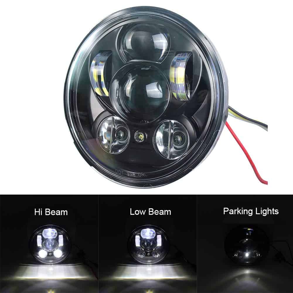 Faro Delantero de Motocicleta Akmties de 5.75 pulgadas con - Imagen 8