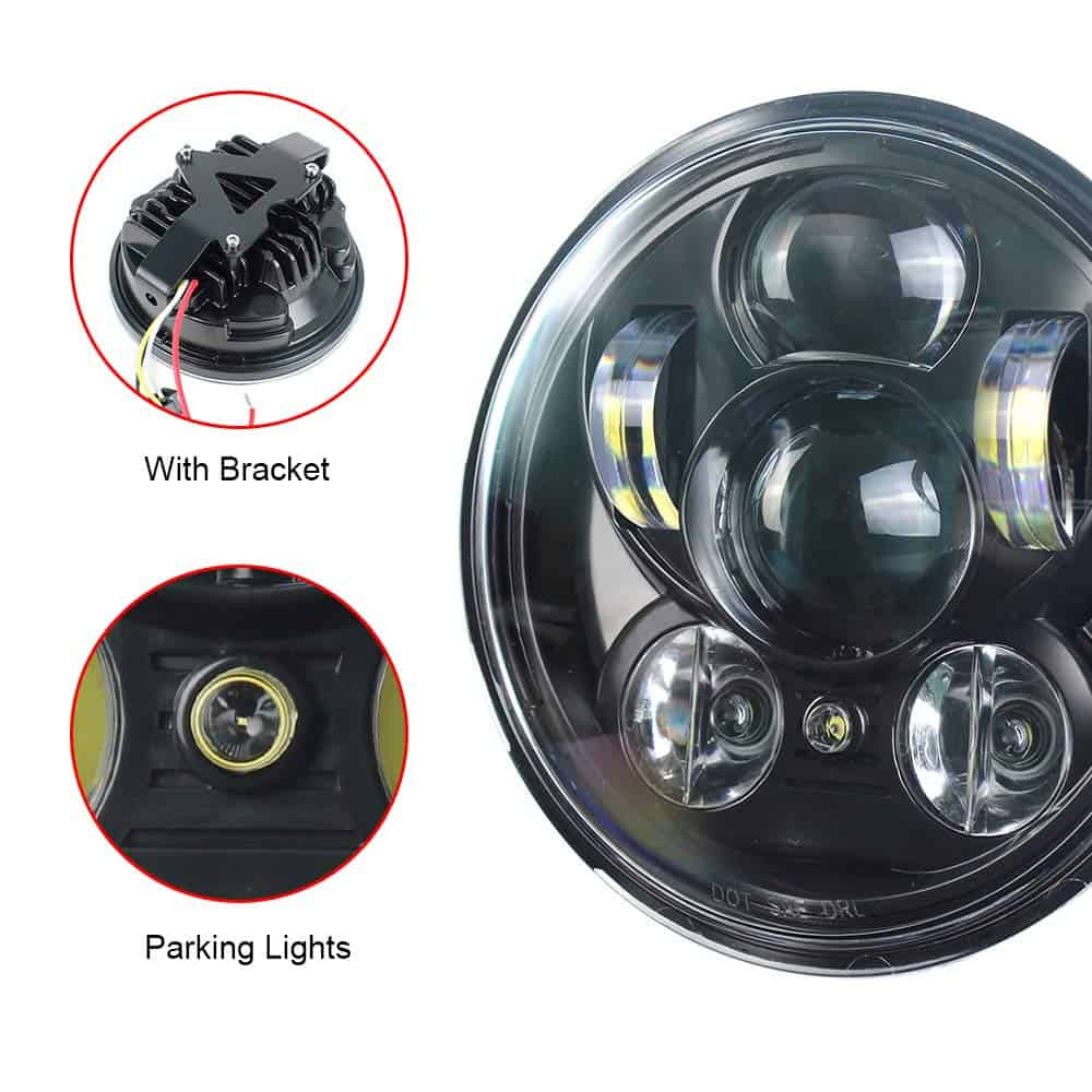 Faro Delantero de Motocicleta Akmties de 5.75 pulgadas con - Imagen 4