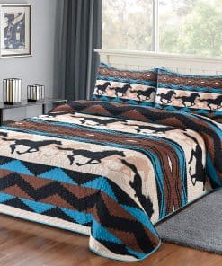 Colcha King Size BestGiftEver con Diseño Único de Caballos