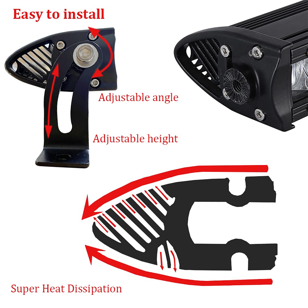 Barra de Luces LED Curva de 36 pulgadas 180W Fila Única - Imagen 5