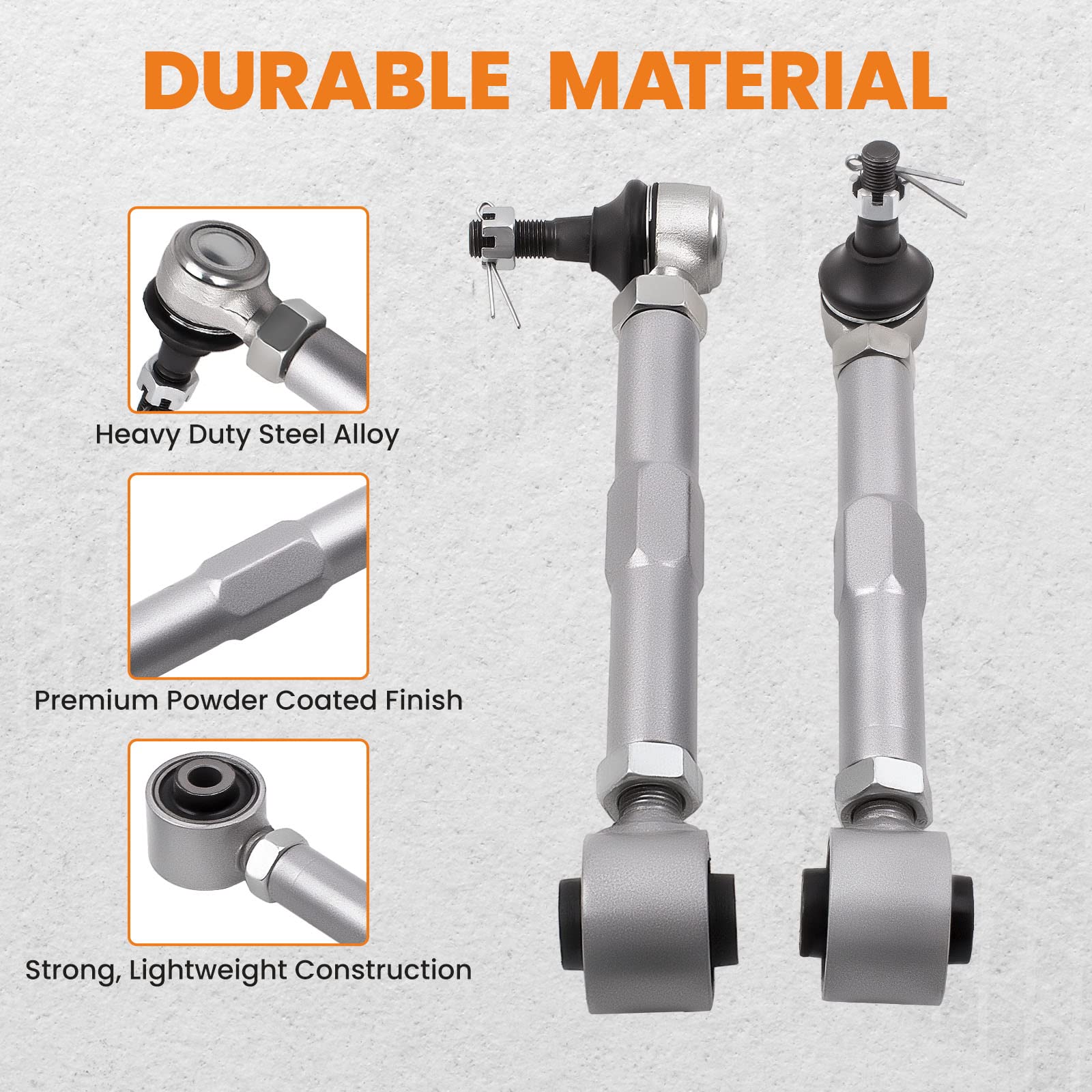 2 Pcs Brazos de Control de Toe Trasero Ajustables con - Imagen 3