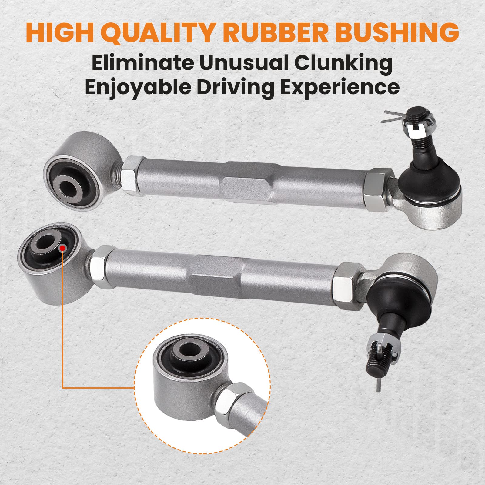 2 Pcs Brazos de Control de Toe Trasero Ajustables con - Imagen 4