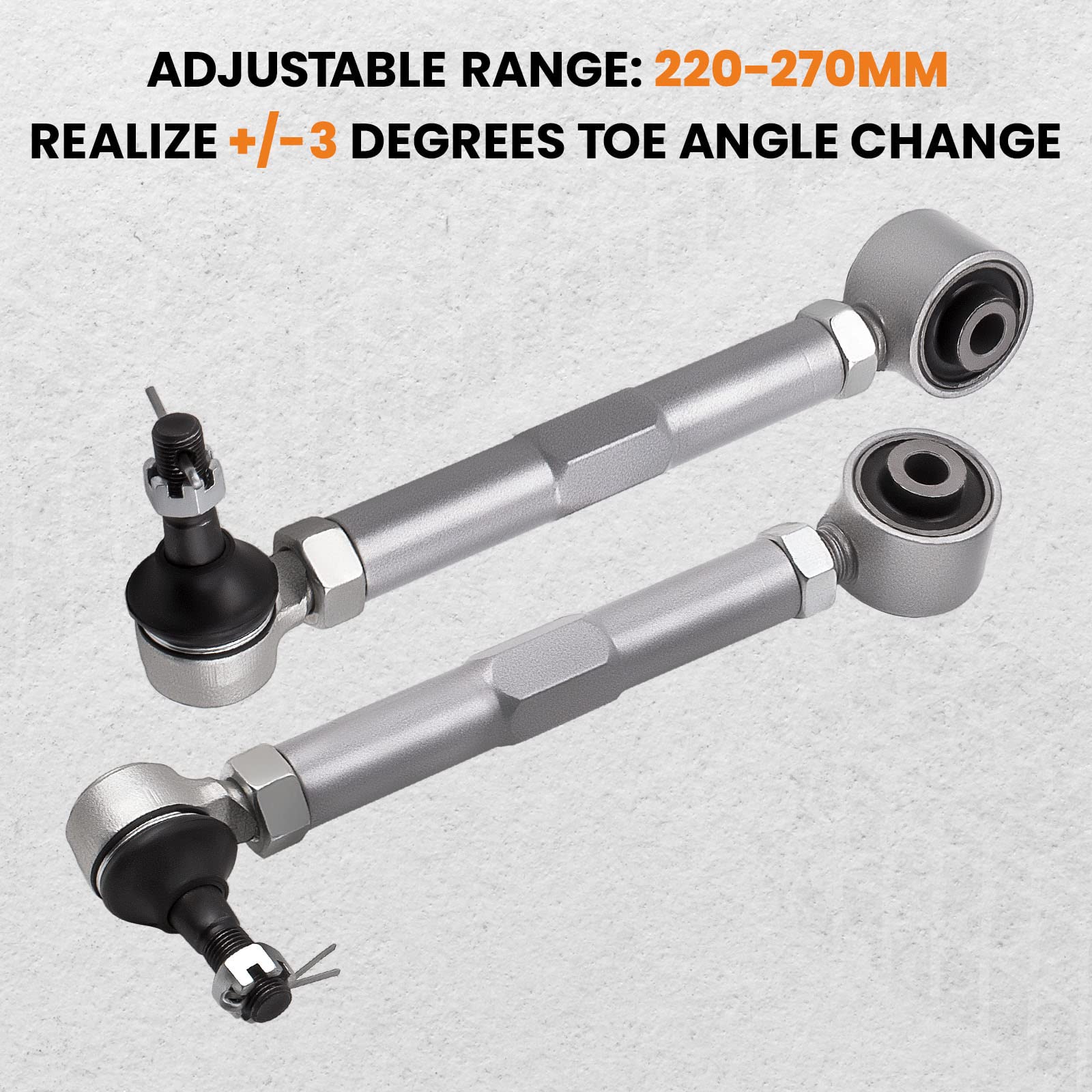 2 Pcs Brazos de Control de Toe Trasero Ajustables con - Imagen 5