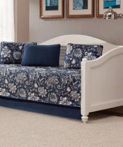 Juego de Colcha Acolchada para Cama de Día de 5 Piezas para