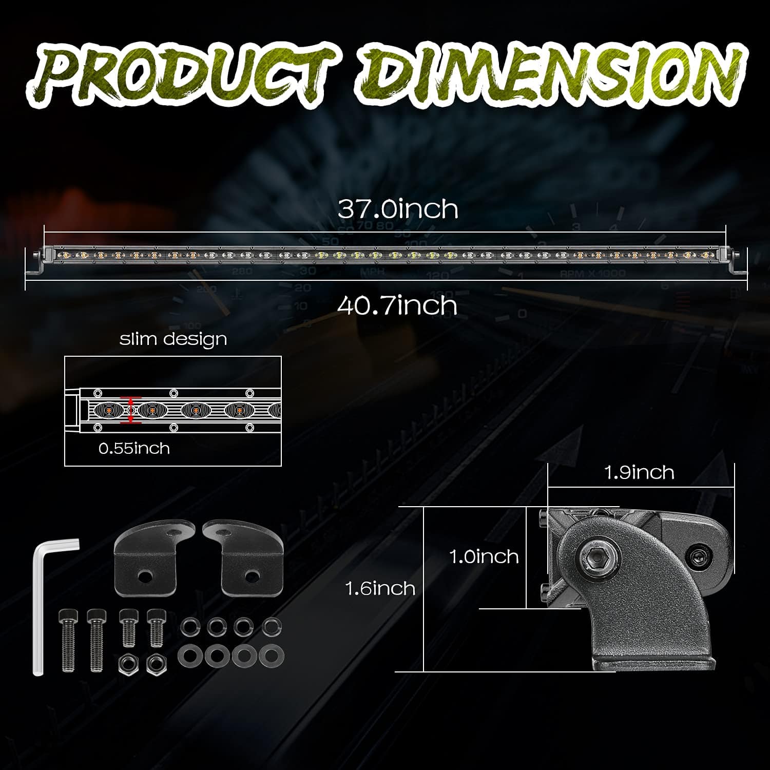 Barra de luz LED de persecución trasera, LTEODCHEW 37 - Imagen 3