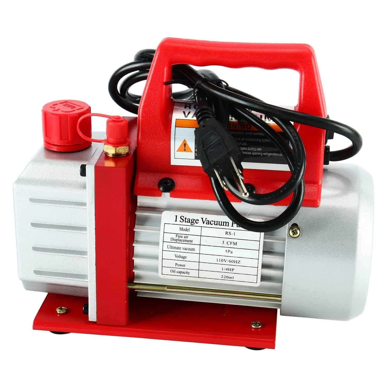 YaeKoo 110V 3CFM 1/4HP Bomba de Vacío de Paletas Rotativas - Imagen 6