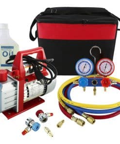 YaeKoo 110V 3CFM 1/4HP Bomba de Vacío de Paletas Rotativas