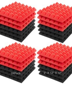 Paneles de Espuma Acústica JBER, Paquete de 24 Uds 2" X 12"
