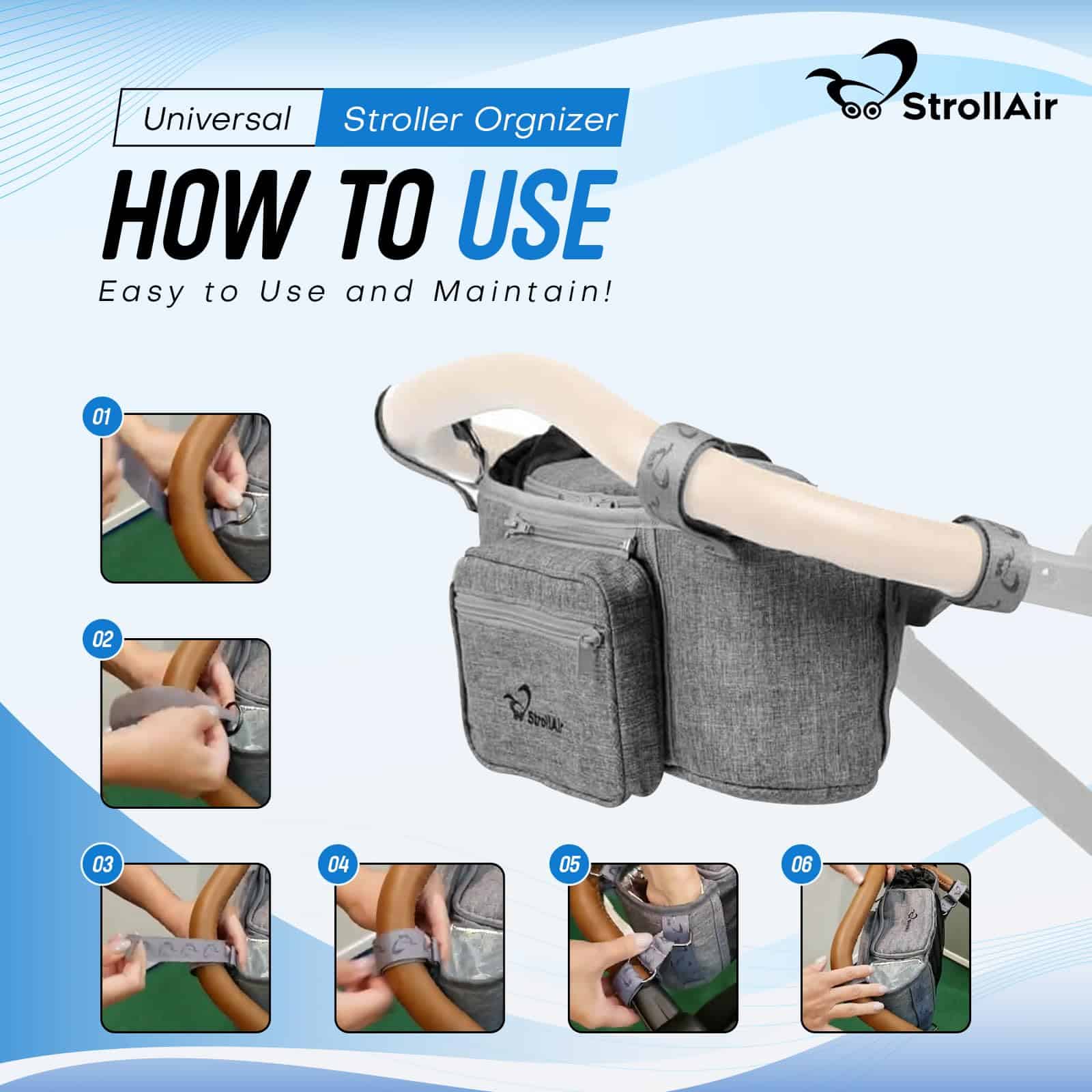 Organizador universal para carriola StrollAir con - Imagen 6
