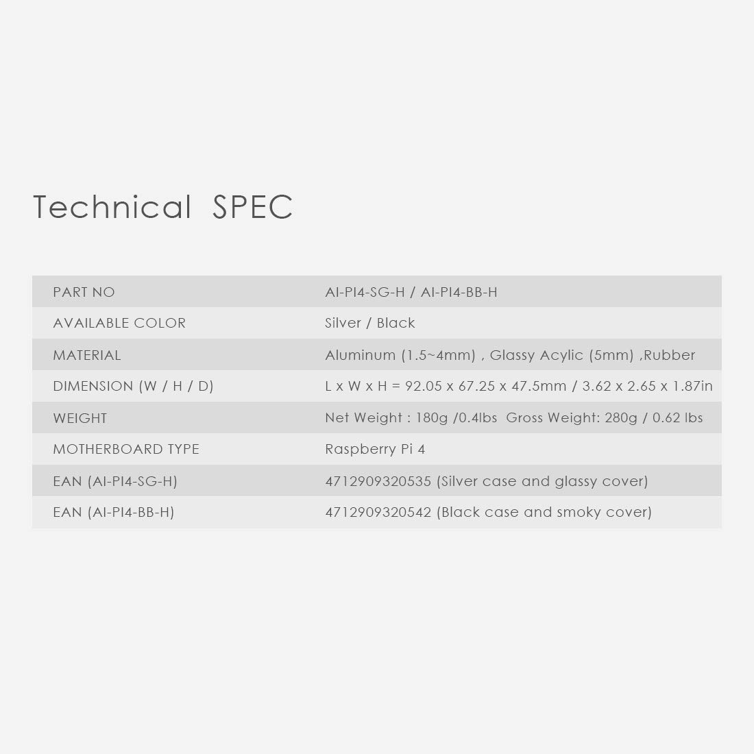 Estuche de aluminio extra alto para Raspberry Pi 4 Model B - Imagen 10