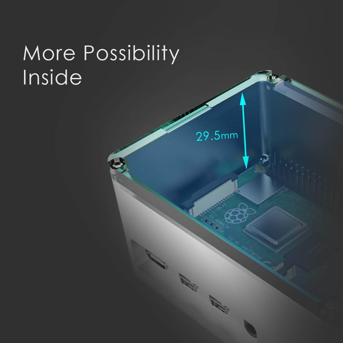 Estuche de aluminio extra alto para Raspberry Pi 4 Model B - Imagen 4