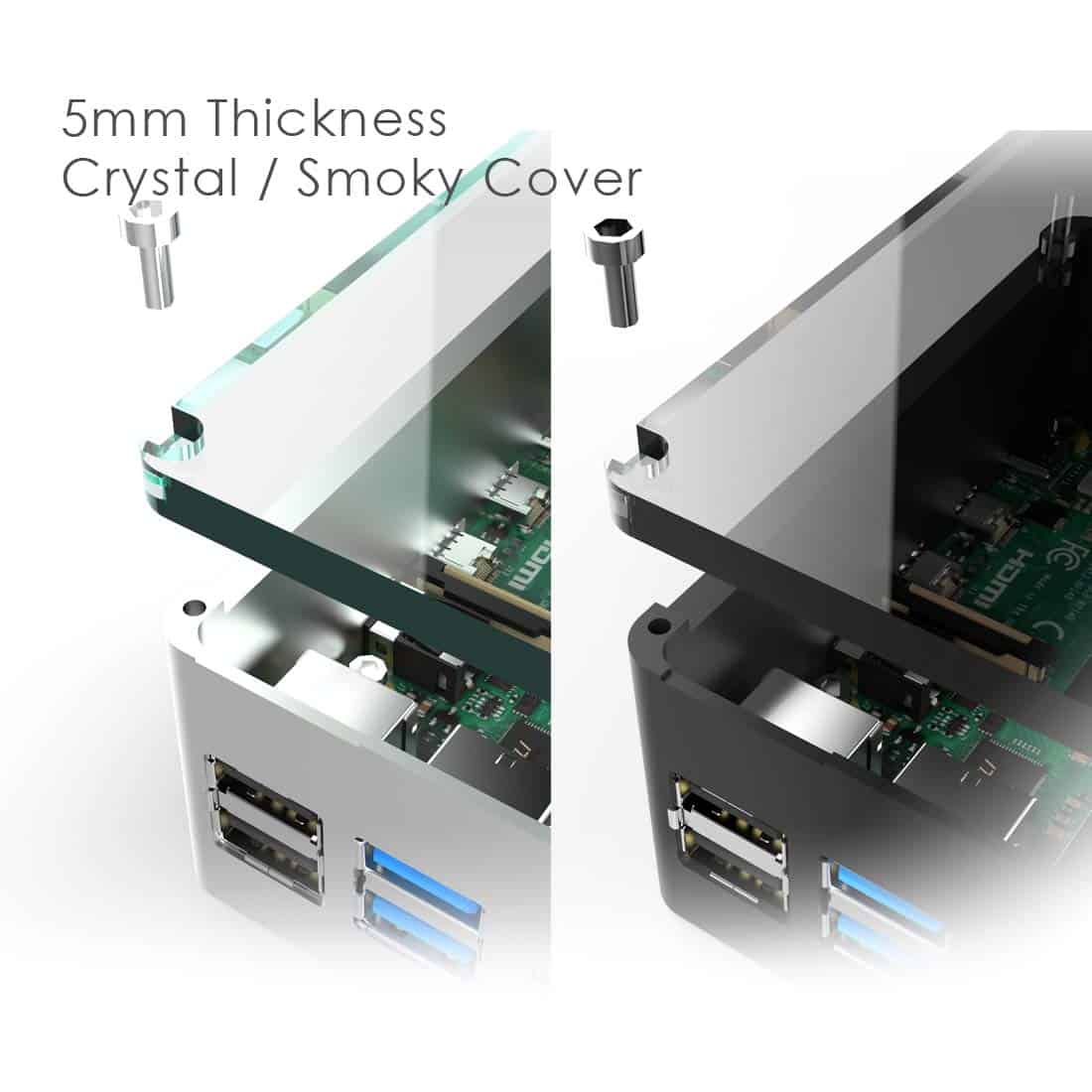 Estuche de aluminio extra alto para Raspberry Pi 4 Model B - Imagen 5