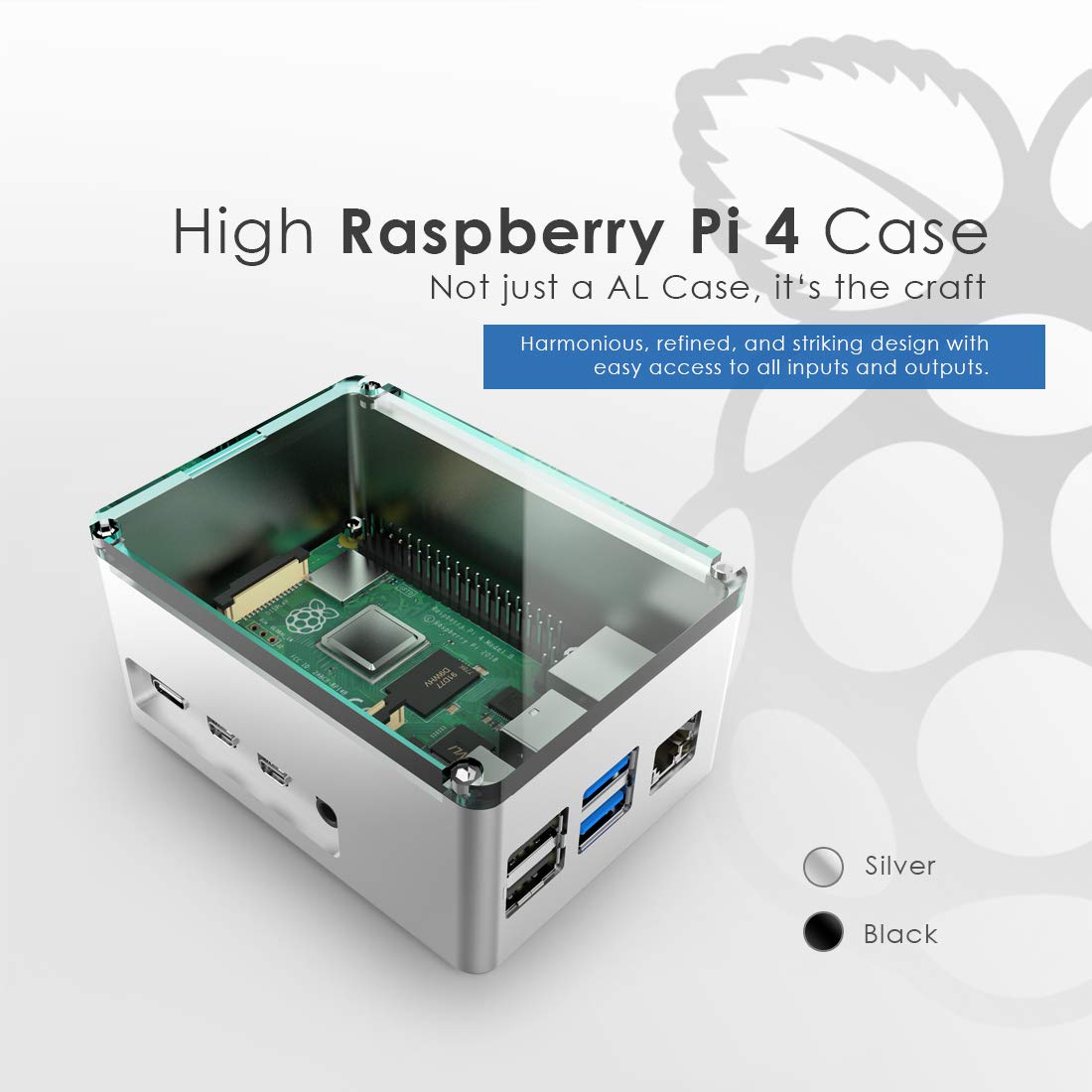 Estuche de aluminio extra alto para Raspberry Pi 4 Model B - Imagen 3