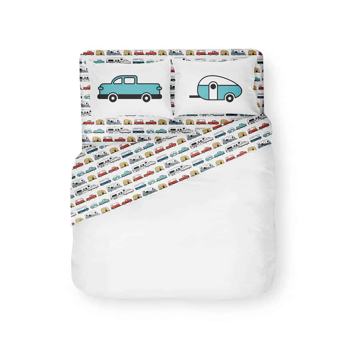 Juego de sábanas para cama Queen del camper/RV Life is