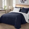 Chezmoi Collection Kingston Juego de Colcha de -Azul Marino