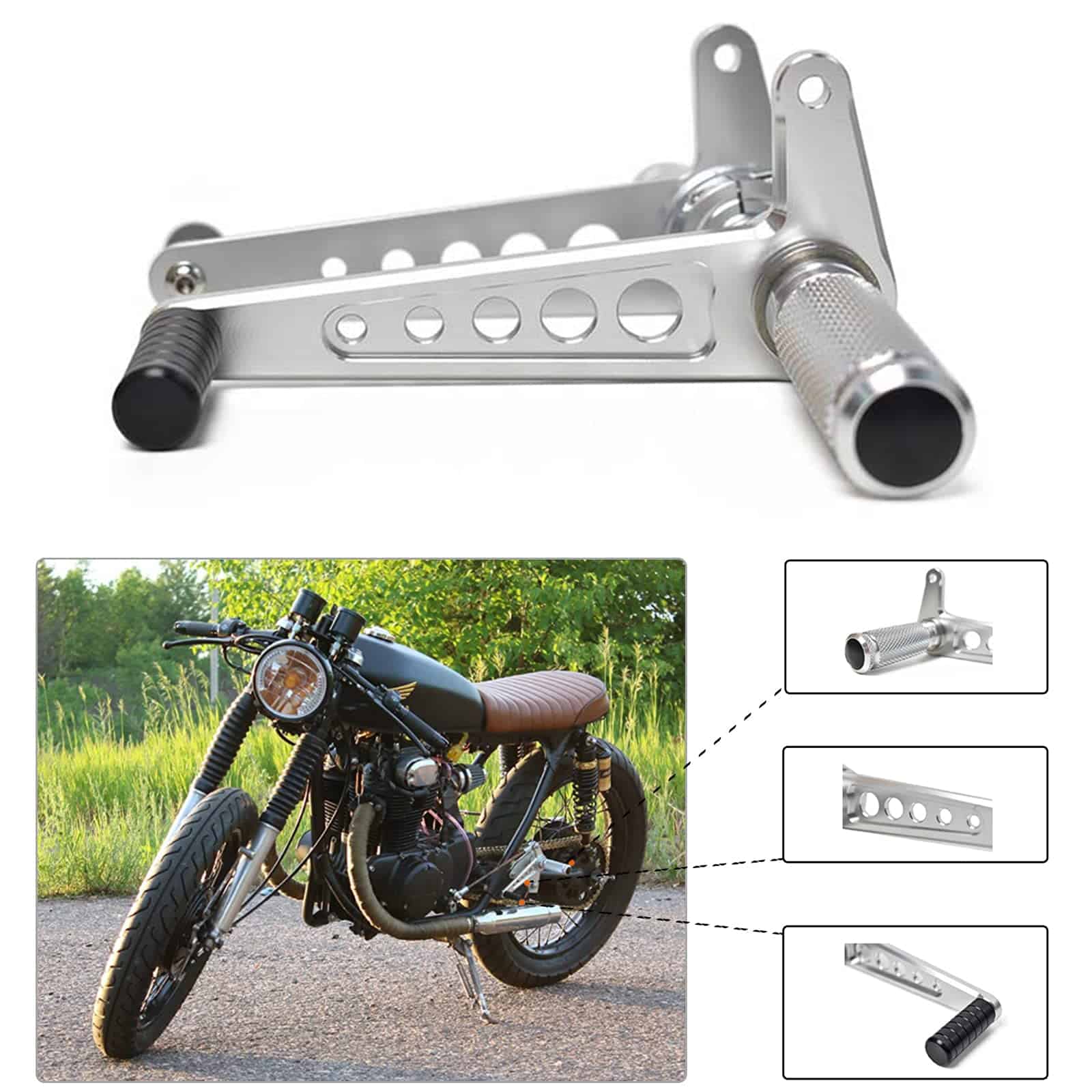 DKMOTORK 0052 Juegos de Estriberas Traseras para - Imagen 3