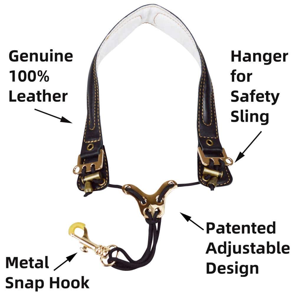 Correa de cuello de saxofón de cuero adorence - - Imagen 6