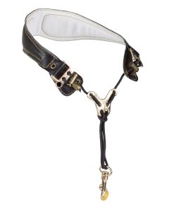 Correa de cuello de saxofón de cuero adorence -