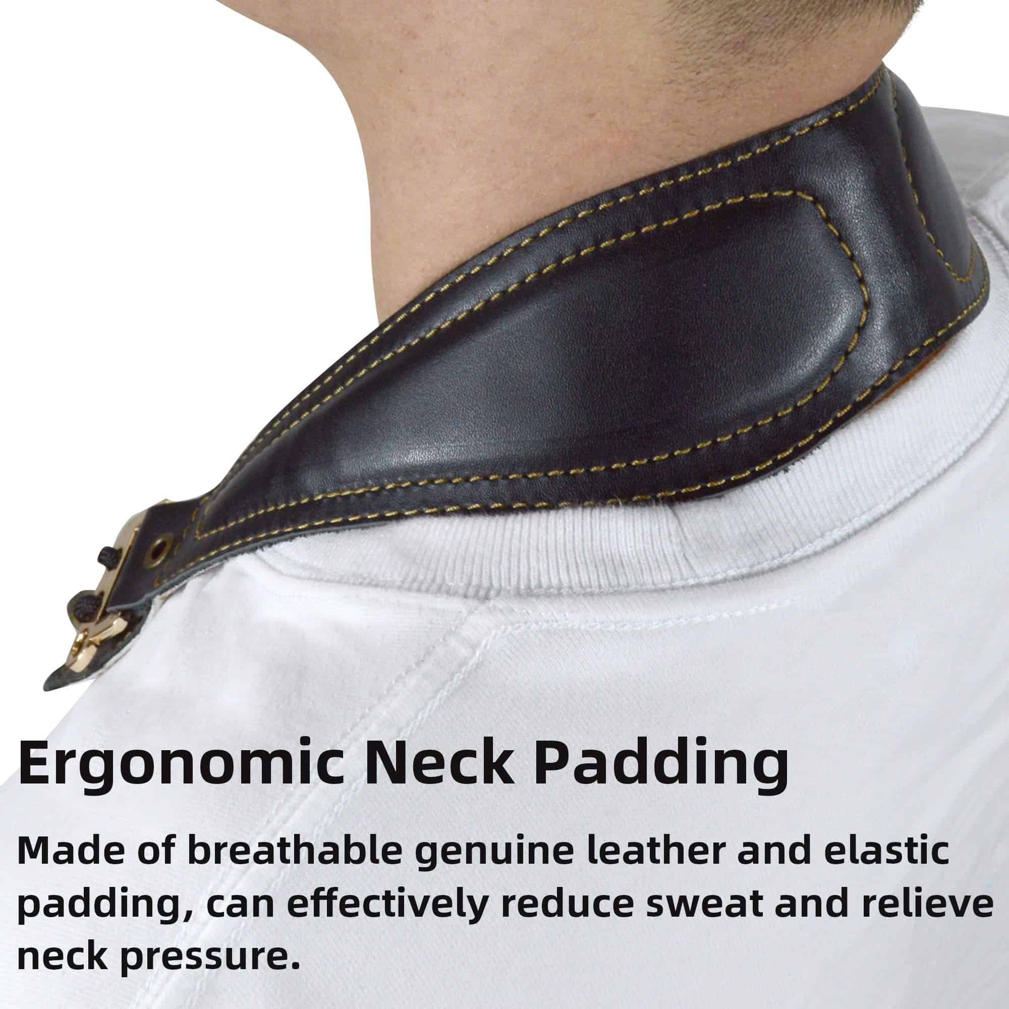 Correa de cuello de saxofón de cuero adorence - - Imagen 4