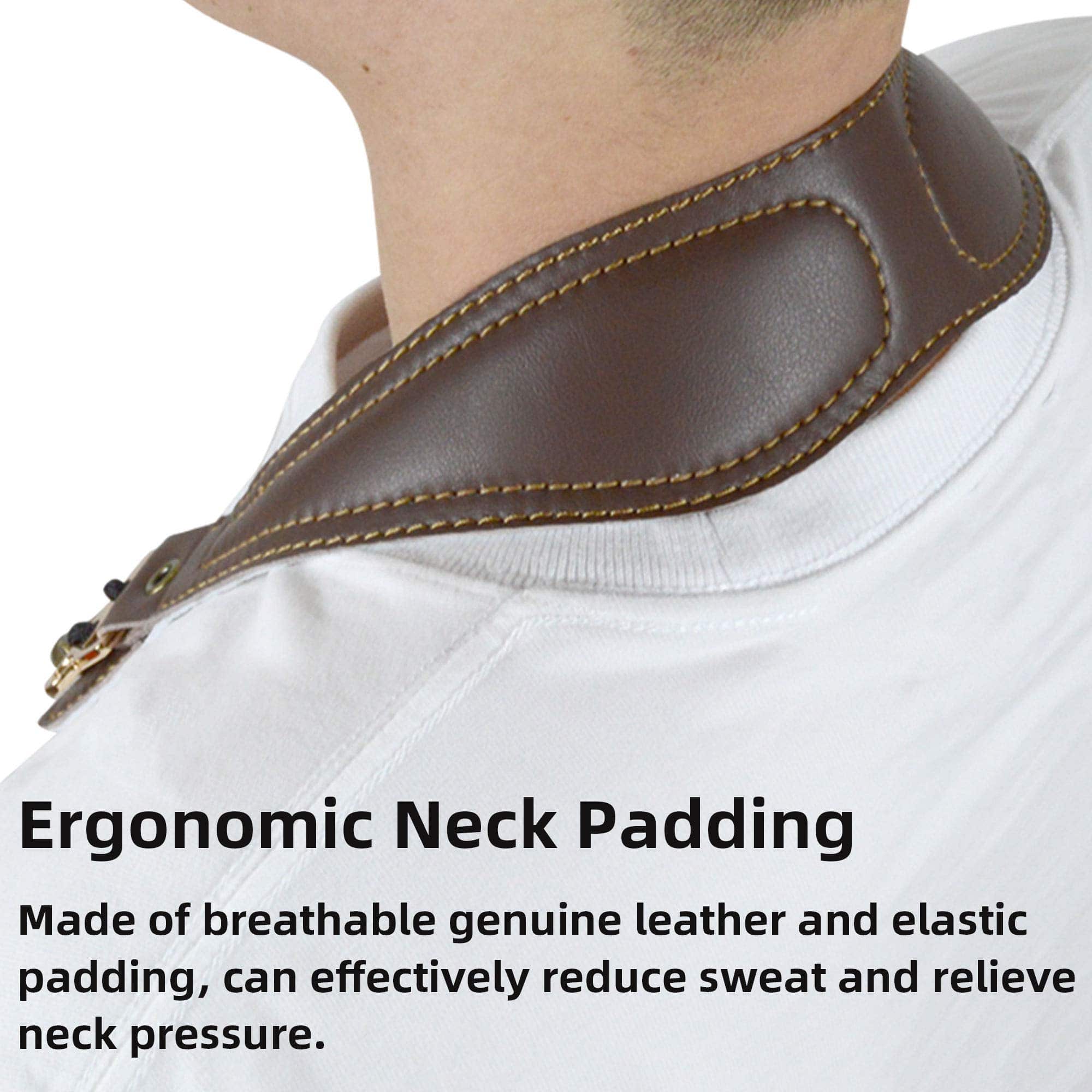 Correa de cuello para saxofón adorence de cuero - - Imagen 5