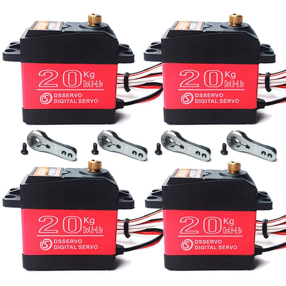 ANNIMOS Pack de 4 Servomotor Digital RC DS3218 20KG de Alto