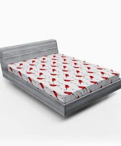 Sábana Ajustable Lunarable Cardinal Bird, Patrón Vertical