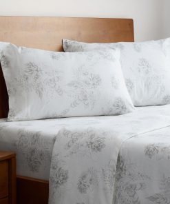 Juego de sábanas de franela Mellanni - 4 -Plumas Florales