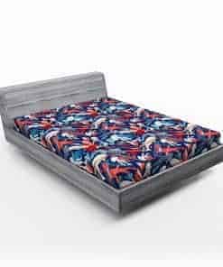 Sábana Ajustada Lunarable, Tema Náutico con Patrón Caótico