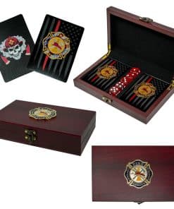 Baraja de Cartas de Bombero con Dados - Set de Regalo de