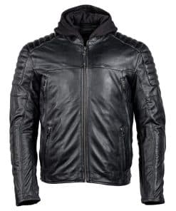 Chamarra de cuero para motocicleta con protección Cortech