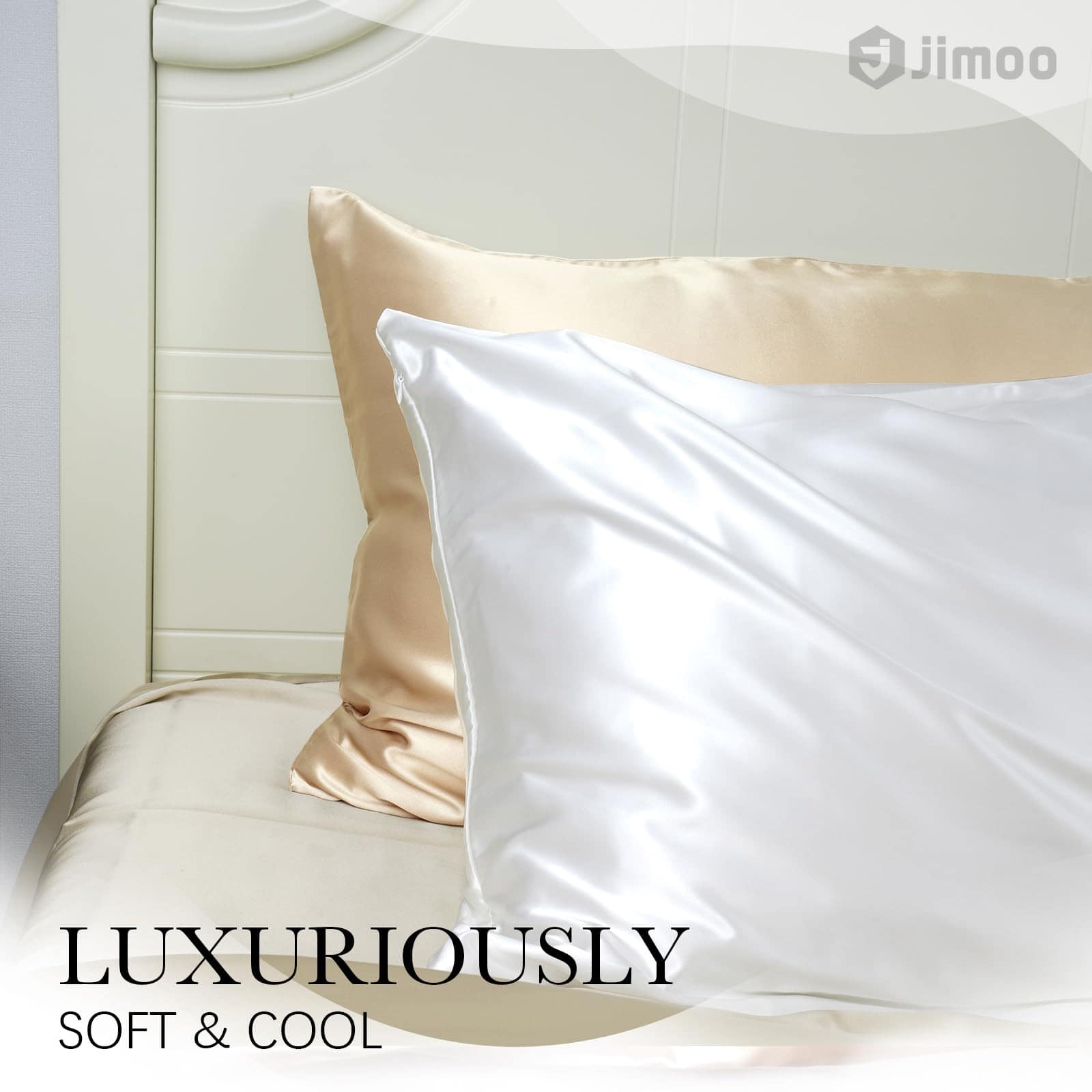 Funda de Almohada 100% Seda de Morera para -Beige - Imagen 8