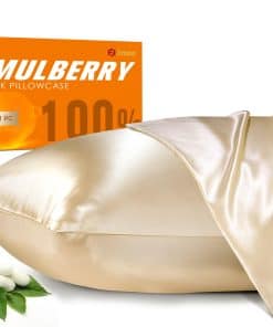 Funda de Almohada 100% Seda de Morera para -Beige