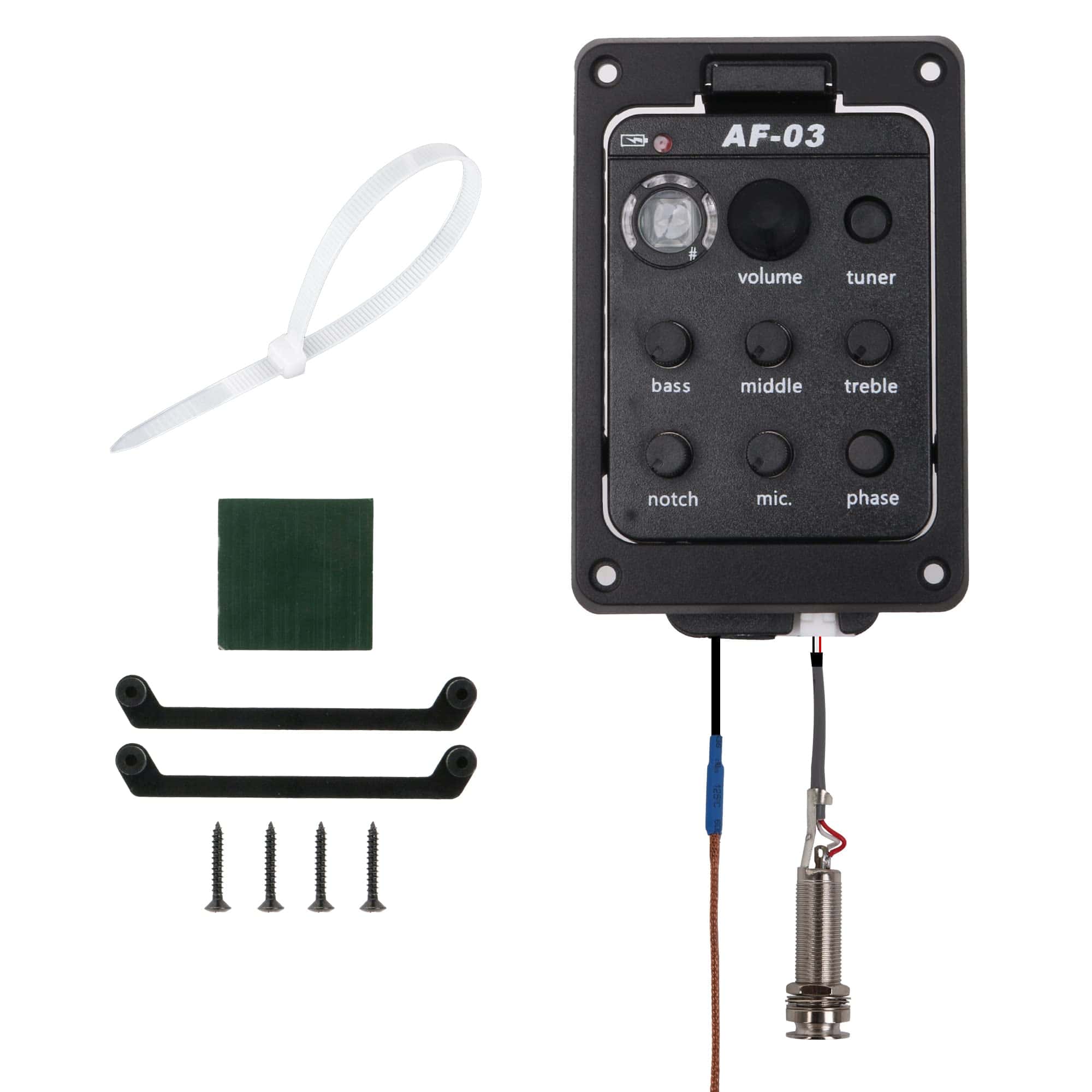 Preamp Pickup de Guitarra Acústica Plástico 301 con