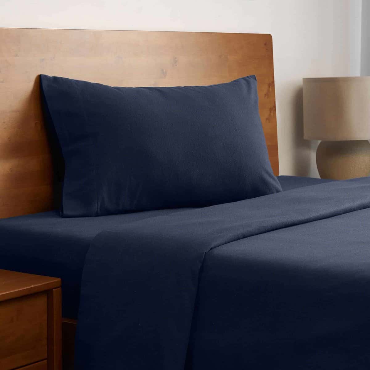 Juego de sábanas de Franela Mellanni - Set de -Azul Marino
