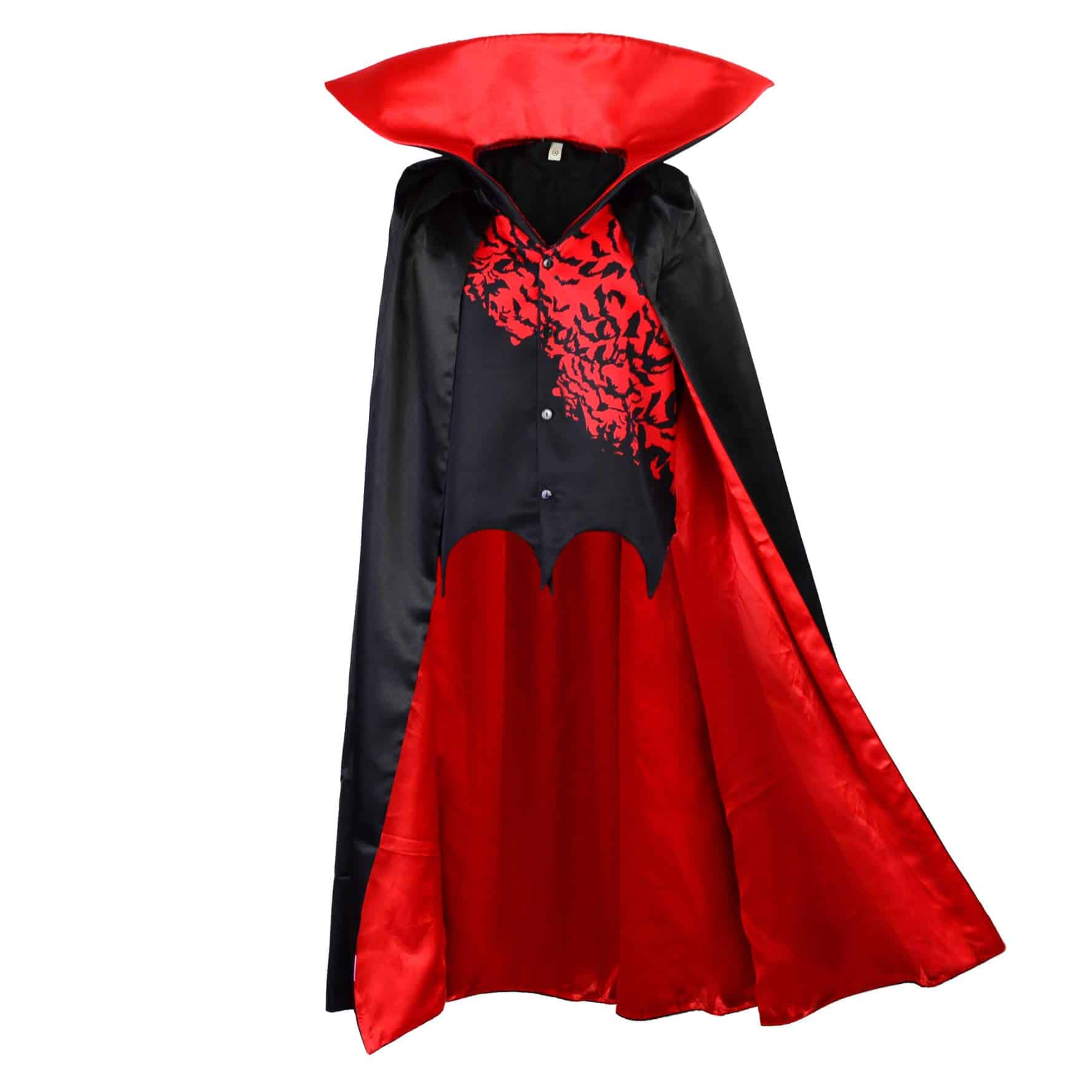 Capa de Vampiro para niños con Chaleco Cuello Alto Disfraz